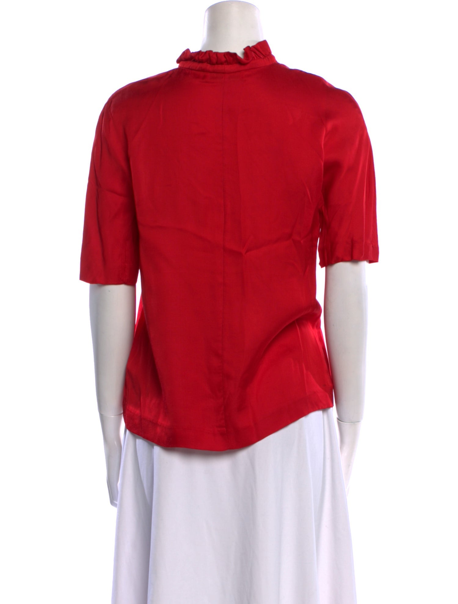 Sandro Silk Mock Neck Blouse